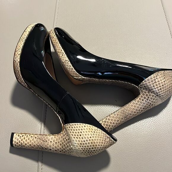 Chloé Black patent leather animal print high heels EUSz 39 US‎ 9 Snake Python - Picture 16 of 17